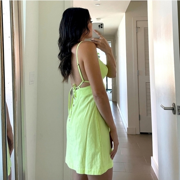 Free People Little Loca Mini Green Size Medium - Picture 3 of 6